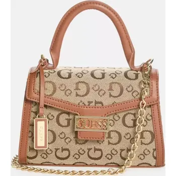 GUESS dámská kabelka, crossbody Sabrina hnědá logová