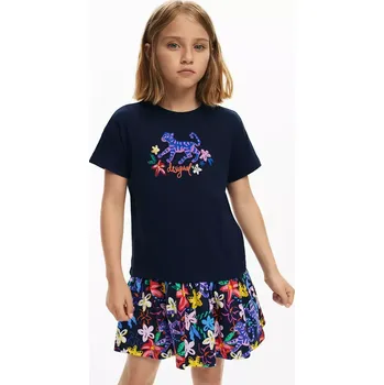 Dámské šaty Dětské bavlněné šaty Desigual 25SGVK04 námořnická modř 59X, vel. 128