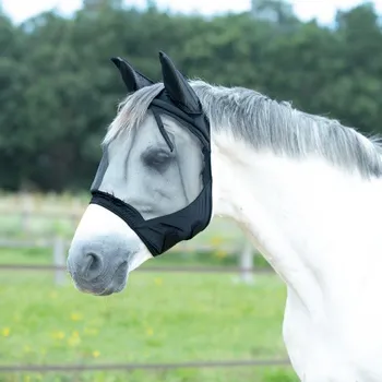 Koňská maska proti hmyzu BUSSE Maska proti hmyzu Fly Buckler Gap II BUSSE, s ochranou uší, černá MINI SHETTY
