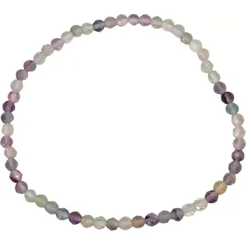 Náramek Fluoritový jemný fazetovaný náramek 3 mm