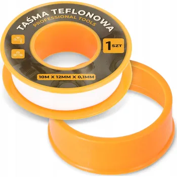 TEFLONOVÁ PÁSKA NA ZÁVITY 10 m 12 mm TĚSNICÍ NA TRUBKY Vody Plynu VODĚODOLNÁ