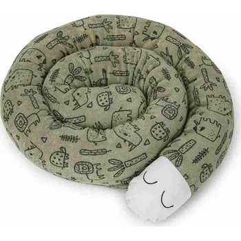 Příslušenství pro dětskou postel a kolébku LIEBES VON PRIEBES Clausi Válec do postýlky Safari Olive