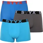 Styx 3PACK pánské boxerky sportovní guma nadrozměr vícebarevné (3R10379) 3XL