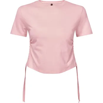 TriDri Crop top s nastavitelným bočním zřasením Barva: růžová světlá, Velikost: XS TR069