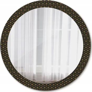 Zrcadlo Nástěnné Zrcadlo Kruh Šestiúhelníková Geometrie 90cm