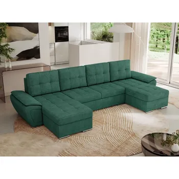 Sedací souprava Rozkládací rohová sedačka ERDORADO U zelená