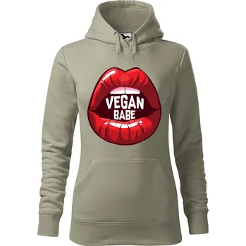 Pánská mikina Dámská mikina Vegan babe Velikost (žena): M, Vyberte barvu: Světlá khaki