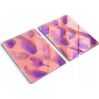 Obraz Dekorativní skleněné kuchyňské desky na krájení 2x40x52 cm - Nadýchaná pírka