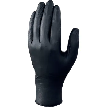 Pracovní rukavice Pracovní jednorázové rukavice Delta Plus V1460 Barva: Černá, Velikost rukavic: 6/7 (XS) Kvalitní nitrilové rukavice