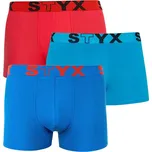 Styx 3PACK pánské boxerky sportovní guma vícebarevné (G9676964) L