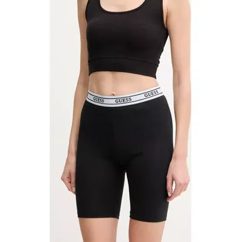 Dámské kraťasy Kraťasy Guess ALINE dámské, černá barva, s potiskem, medium waist, V5GD18 KCSA2 V5GD18.KCSA2 99X, vel. XS