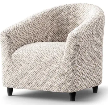 Napínací potah Blancheporte Bipružný žabičkovaný potah na křeslo cabriolet, mikrovlákno béžová