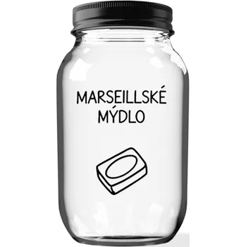 Čisticí prostředek Úklid pro klid Sklenice na marseillské mýdlo Velikost: 2 l, Typ písma: Tiskací