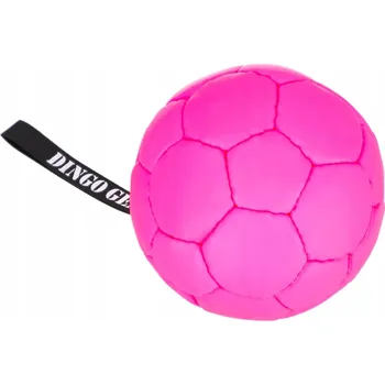Hračka pro psa Míček s rukojetí vyplněný růžovou neonovou barvou, průměr 18 cm Dingo Gear