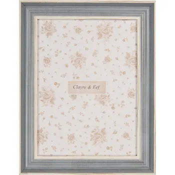 Rám na obraz Šedomodrý dřevěný fotorámeček Houthem M – na fotografii o průměru 13x18 cm