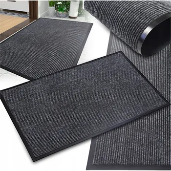 ROHOŽKA PŘED DVEŘE VSTUPNÍ 80x120 ČISTICÍ ZÓNA VENKOVNÍ VELKÁ ŠEDÁ