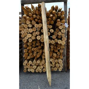 Plotový sloupek Kůl ohradníkový akátový 70-90x1800 (mm) kulatý odkorněný