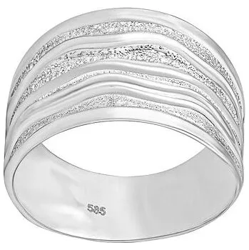 Prsten Zlatý prsten Sienna z bílého 14kt zlata velikost obvod 50 mm FNNNP104BRGW-obvod 50 mm