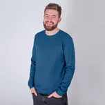 Pánská modrá mikina z vafloviny Velikost: M