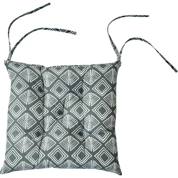 Potah na židli Blancheporte Sada 2 hranatých podsedáků na židli s potiskem geometrického vzoru khaki/bílá