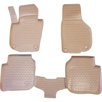 autokoberec Novline Gumové autokoberce Škoda Superb II. 2008-2015 (béžové)