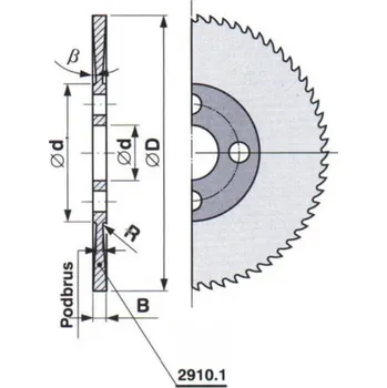 Pilový kotouč Kotouč pilový jemný HSS 30 A 63X3X16 - 64Z ČSN222910.1
