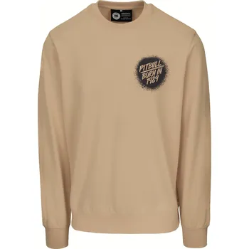 Pánská mikina PitBull West Coast - pánská mikina GRAFFITTI písková 3XL