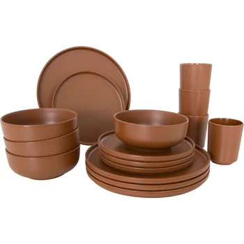 Kempingové nádobí Sada nádobí Bo-Camp Patom 16 pcs Barva: hnědá