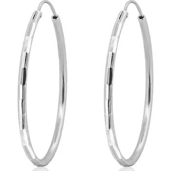 Náušnice NUBIS® Stříbrné náušnice kruhy 35 mm - NB-3042-35