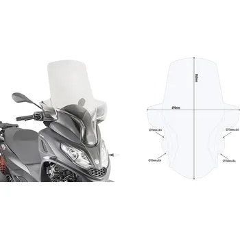 KAPPA KD5614ST čiré plexi PIAGGIO Mp3 300 HPE (19-23)