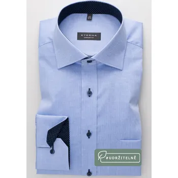 Pánská košile Košile Eterna Comfort Fit Pinpoint modrá velikost: 41, délka rukávu: prodloužený rukáv