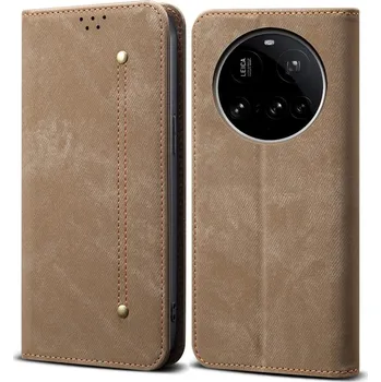 Pouzdro na mobilní telefon Jeanse knížkové pouzdro na Xiaomi 15 Ultra - khaki