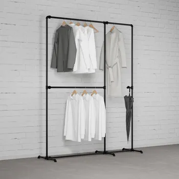 Šatní skříň Walteco FREJA IV - Stojan na šaty Rusticline, volně stojící, 1700x2100mm