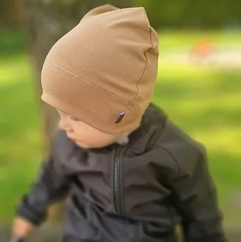 Kojenecká čepice Yháček Rostoucí čepička Yháček, Caffé latte Velikost:: L