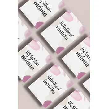 Milníkové kartičky - růžové