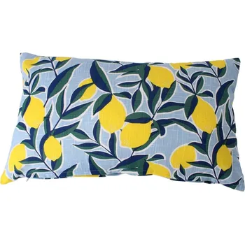 Polštář Blancheporte Obdélníkový polštář s potiskem citrónů modrá/žlutá