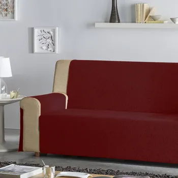Napínací potah Blancheporte Žinylkový přehoz na pohovku a křeslo bordó 3místná pohovka