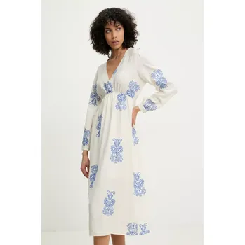 Dámské šaty Šaty Answear.LAB bílá barva, midi R5190.HWK 00X, vel. S/M