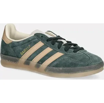 Pánské tenisky Semišové tenisky adidas Originals Gazelle Indoor zelená barva, JH5402 96X, EUR 46
