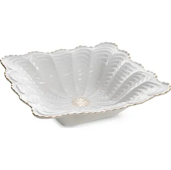 Dekorativní miska GAIA krémová / zlatá