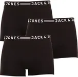 Jack and Jones 3PACK pánské boxerky černé (12081832 - black/black) M