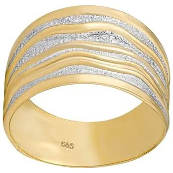 Prsten Zlatý prsten Sienna ze žlutého a bílého 14kt zlata velikost obvod 56 mm FNNNP104RGYW-obvod 56 mm