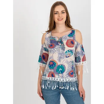 Dámská košile Halenka AT BZ 2601.67 béžová jedna velikost