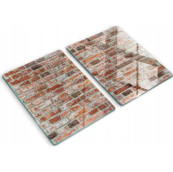 Obraz Dekorativní Krycí Desky z Tvrzené Sklo na Krájení 2x40x52 cm Staré cihly zeď