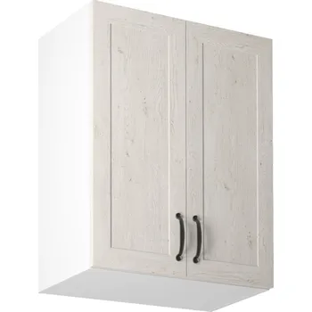 Obývací stěna Horní skříňka, bílá / sosna skandinávská, ROYAL G60