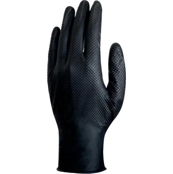 Pracovní rukavice Pracovní jednorázové rukavice Delta Plus V1600 Barva: Černá, Velikost rukavic: 6/7 (XS) Kvalitní jednorázové rukavice s texturou