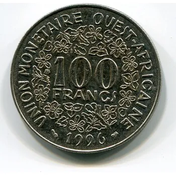 ZÁPADOAFRICKÉ STÁTY. 100 francs 1996.