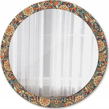 Zrcadlo Kulaté Zrcadlo Retro květy 90 cm