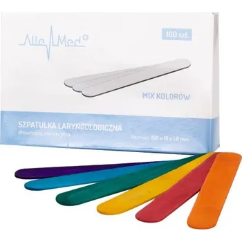 Špachtle dřevěná na našení vosku barevná 100ks