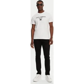 Pánské tričko Dolce&Gabbana T-Shirt G8PD7Z G7B9X Bílá Regular Fit 48